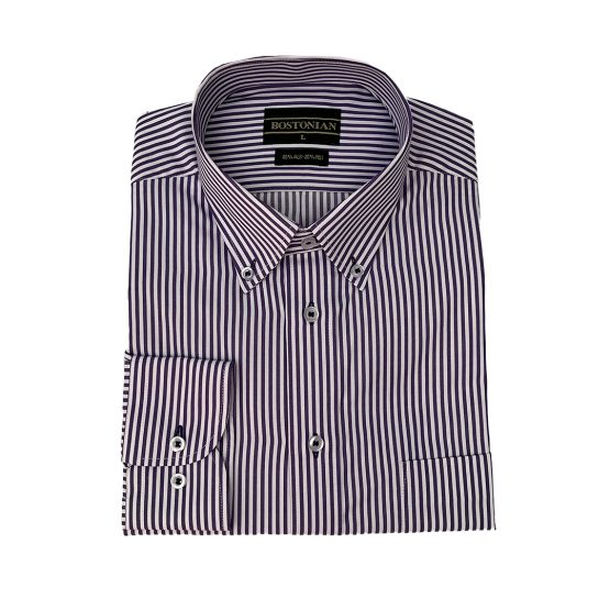 CAMISA BOSTONIAN RAYA MORADA